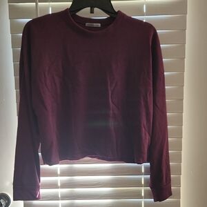 Charlotte Russe Maroon Cropped Sweatshirt